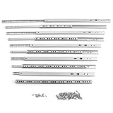 Anladia Schubladenschienen 310mm Laufschiene für Schublade Teleskopschiene 17 mm Nut Kugelführung - 5 Satz