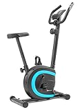 Hop-Sport HS-015H Heimtrainer Fahrrad für Zuhause - kompaktes Fitnessbike ideal für Senioren - Fitnessfahhrad mit Trainingscomputer für EIN max. Nutzergewicht von 120kg Türkis