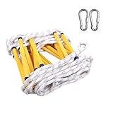 Rubyu Strickleiter,Weiche Leiter,Rettungsleitern, Kletterseilleiter, Fluchtleiter & Mehrzweckleiter, Fitnesstrainer perfekt für Fenster und Balkon, mit Haken, 3m/5m/8m/10m/15m