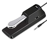Sustain Pedal für Tastatur, Mugig Universal Sustain Pedal für Yamaha, Roland, Casio, Korg, Midi-Tastatur und Digital Piano (1/4-inch Jack)