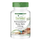 Fermentierter Roter Reis 600mg - Monascus purpureus Kapseln - HOCHDOSIERT mit 4,5mg Monacolin K pro Kapsel - VEGAN - 120 Kapseln