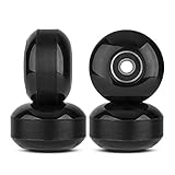 Mehomei Skateboard Rollen 52mm Ersatz Räder Härtegrad 95A mit 8 Skateboard Kugellager 608RS ABEC-9, 4 Stück, Schwarz