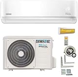 A++/A++ ECO Smart INVERTER WiFi/WLAN-Ready 12000 BTU Split Klimaanlage mit Wärmepumpe Klimagerät mit Heizfunktion komplett Set inkl. 3m Kupferleitungen (3,5 kW)
