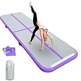 FBSPORT 10cm hoch Verdicken 3M Aufblasbar Gymnastik Tumbling Matte Air Track,Trainingsmatte, Gymnastikmatte mit Tragetasche