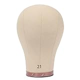 Perückenkopf Dekokopf Segeltuch Kopf Kork Perücke Nähen Mannequin Kopf Perückenkopf Canvas Block Head Wig Making 21'(53.5cm)