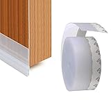 Türdichtungsstreifen, Zugluftstopper, flexibler Zugluftstreifen Selbstklebende Dichtung Wetterstreifen Schalldichter Gummi-Zugstopper (transparent)