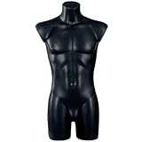 Schaufensterpuppe DPS Shopfitting Herren-Torso mit Beinansatz aus Kunststoff, schwarz