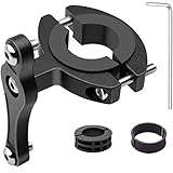 HONZUEN Universal MTB Flaschenhalter Adapter Aluminum, Fahrrad Ersatz Flasche Halterung Wasserflasche Cage Halter Regal Rack Halterung, Seat Post Lenkerhalterung, Schwarz
