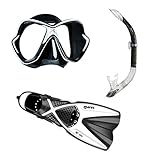 Mares X-One + X-Vision + Sailor Schnorchelset Gr. 35-47 (weiß, M/L (39-43))