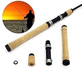 pengyu 100 cm Outdoor-Baitcast-Angelrute mit dehnbarem Griff und Rollenhalter