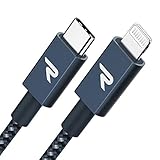 RAMPOW USB C auf Lightning Kabel, USB C Lightning Kabel[MFi-Zertifiziert und PD-Schnellaufladung], USB-C auf Lightning Kabel kompatibel mit iPhone 8/X/XS/XR/11/12, iPad und mehr - 1M/ Marineblau