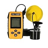 Eyoyo Fischfinder, Konturanzeige Hand-Fischfinder-Tiefenanzeige 3 Fuß (1 M) bis 328 Fuß (100 M) mit Sonarsensor-Wandler Und LCD-Display 5 Modi Empfindlichkeitsoptionen Fischtiefenmesser