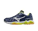 Mizuno Herren Wave Tornado Volleyballschuhe, Mehrfarbig (Bluedepths/White/safetyyellow), 45 EU