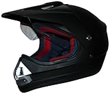 MAX RACING Motorradhelm, Motocrosshelm, Endurohelm mit Integrierten Klappbarem Visier, Schwarz Matt, L