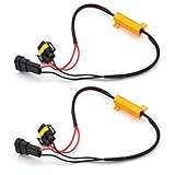 KATUR 2 Stück 50 W 8 Ohm H8 H11 Lastwiderstand-Anschluss, Auto-LED-Blinker, Nebelscheinwerfer, Tagfahrlicht, fehlerfrei, Cancellor Kondensator Decoder Draht