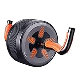 Summerone Ab Roller Rad-Rolle Kettle Rebounding Abdominal Rad Startseite Bauch-Übung Ausrüstung (Color : Yellow)