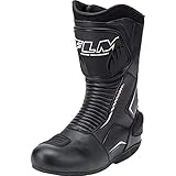 FLM Motorradschuhe, Motorradstiefel lang Sports Stiefel 2.0 schwarz 42, Unisex, Sportler, Ganzjährig, Leder
