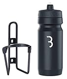 BBB Cycling Flaschenhalter Fahrrad Combo Fueltank Wasserflasche BBC-03C, Matt Schwarz / Schwarz Weiss, 550 ml