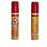 Duo-Pack: 2 x Zecken Frei Spray Zecken-Frey Spray hilft gegen Zecken Ixodida Milben Stechmücken Bremsen & ähnlichen Insekten 2 x 25 mL Vorbeugung von Zeckenbiss Rücksack für Camping Outdoor Freizeit