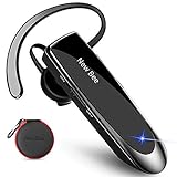 New bee Bluetooth Headset Wireless Freisprech Telefon 5.0 Bluetooth-Headset mit Mikrofon für iPhone Samsung Huawei mit 60 Tage Standby Schwarz