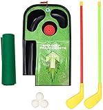 LSZ Kids Golf Mat Golf Putting Mat Putting Green Golf Launch Pad Mini Golf Practice Set Golf Putting-Matte mit Ball Return for Indoor Outdoor Golf Spielen Trainings Üben Schlagmatten