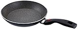 Ballarini CG5F0.24 Click plus Cook Granitium Pfanne flach 24 cm, Aluminium, schwarz / grau