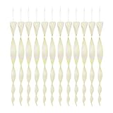 Relaxdays Vogelabwehr Spirale, 12er Set, reflektierend, Balkon & Garten, Windspirale, 30 cm, Vogelschreck, transparent