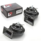 LST 2x UNIVERSAL SIGNALHORN HUPE HOCHTON 520 Hz UND TIEFTON 410 Hz SET SCHWARZ *NEU*