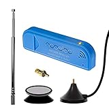 NESDR Mini 2+ 0,5PPM TCXO RTL-SDR- und ADS-B-USB-Empfängerset mit Antenne, Saughalterung und Weiblichem SMA-Adapter. RTL2832U & R820T2 Tuner. Kostengünstiges Software Defined Radio