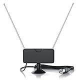 CSL - DVB-T DVB-T2 Antenne inkl. Saugnapf - hohe Empfangsleistung - für Innenbereich - für Samsung Xoro Sky Vison Opticum TechniSat Freenet HD TV Receiver