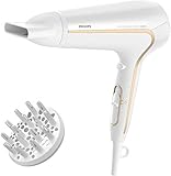 Philips DryCare Advanced Haartrockner mit ThermoProtect Technologie HP8232/00, 2200 W Föhn, Ionisierungsfunktion, 6 Gebläse- und Temperaturstufen, inkl. Diffusor & Stylingdüse, Fön Weiß