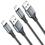 RAVAID iPhone Ladekabel Lightning Kabel 1.8M 2Pack [MFi-Zertifiziert] iPhone Kabel Nylon USB Ladekabel für iPhone 12, 11 Pro, XS, XR, X, 8, 8 Plus, 7, 7 Plus, 6s, 6s Plus, 6, 6 Plus, SE 2020