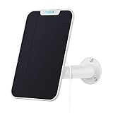 Reolink Solarpanel für Wireless Outdoor batteriebetriebene IP Kameras, wetterfest, einstellbare Halterung, unterbrechungsfreie Energieversorgung(4 Meter Kabel), weiß