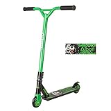 Albott Stunt Scooter Y-Form Freestyle-Tretroller mit rutschfestem, mattiertem Lenker und Aluminiumdecks Kick Scooter für Kinder und Erwachsene (Grün-Schwarz)