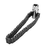 Yctze Ölfilterschlüssel, Universal Stahl Hochleistungsketten-Ölfilterschlüssel Ausbau Auto Autoreparaturwerkzeuge für 14cm Ölfilter