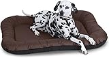 Knuffelwuff Hundebett Lucky In und Outdoor Hundekissen Hundesofa Hundekörbchen Hundekorb, Größe XXL Braun