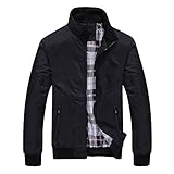 Allthemen Herren Jacke Übergangsjacke Herbst Freizeit Sportjacke mit Stehkragen Bomberjacke