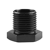 H HILABEE Schwarz Auto Auto Aluminium Außengewinde Ölfilter Adapter 3/4 16 Bis 5/8 24