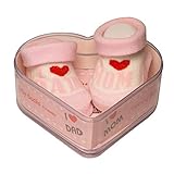 Neugeborene Babysocken 3 Monate Baby-Mädchen | Dicke Baumwolle & rutschfeste Griffe | Perfekter Geschenk für Neugeborene Babys & Babyshowers | Rosa