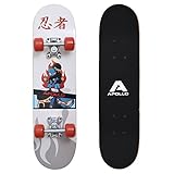 Apollo Kinder Skateboard, kleines Komplett Board mit ABEC 3 Kugellagern und Aluminium Achsen - Holzboard - Coole Designs für Kinder und Jugendliche - Cruiser Boards für Mädchen und Jungen