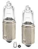 2x St. CLEAR H10W BA9s 12V 10Watt Glühbirnen Glühlampe Halogen Lampen 9mm Metall Bajonettsockel Innenraumleuchte, Standlichtlampen für Ringe Angel Eyes - Hallenwerk