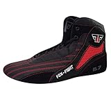 FOX-FIGHT B7 Sambo Schuhe professionelle hochwertige Qualität Ringer Wrestling Schuhe Mattenschuhe Wildleder Leder mit Wildleder Sohle 43 schwarz