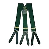 Dayneq 3,5cm Breit Knopfloch Hosenträger Gruen 120cm Lang