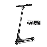 Albott Stunt Scooter Sport Pro Roller Kickscooter Weiß Design für Kinder Erwachsene und Anfänger ab 8 Jahre (Schwarz)