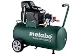 Metabo 601535000 Kompressor BASIC 250-50 W OF | + Universal-Schnellkupplung. Zuggriff Gummiert (Ansaugleistung: 220 l/min | Füllleistung120 l/min | 8 bar / 1.5 kW | Kesselgröße 50 l | 29 KG)