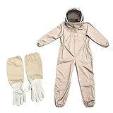 Renoble Professionelle Imkerei Anzug Imker Schutzbekleidung, Bienenzüchtern Mit Lederhandschuhen, Komfortabel, Um Unisex-Design Für Männer Und Frauen Zu Tragen