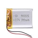 DronePost Batterie 902025 LiPo 3.7V 380mAh 1S Wiederaufladbar Handy Tragbar Video Licht Led GPS (3.7V|380mAh|902025)