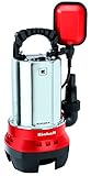 Einhell Schmutzwasserpumpe GC-DP 6315 N (630 W, max. 17000 l/h, max. Förderhöhe 8 m, Fremdkörper bis 15 mm, Edelstahl-Pumpengehäuse)