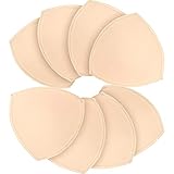 TopBine 4 Paar BH-Pads, BH-Einsatz-Pads, abnehmbare Sport-BH-Einlagen, verwendet für Bademode und Bikinis Gr. 85, 4 Beige