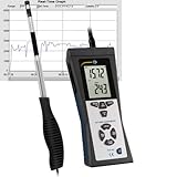 PCE Instruments PCE-423 Anemometer/Hitzedraht-Anemometer/Windstrommesser/Strömungsmessgerät zur Messung von Luftgeschwindigkeit und Temperatur